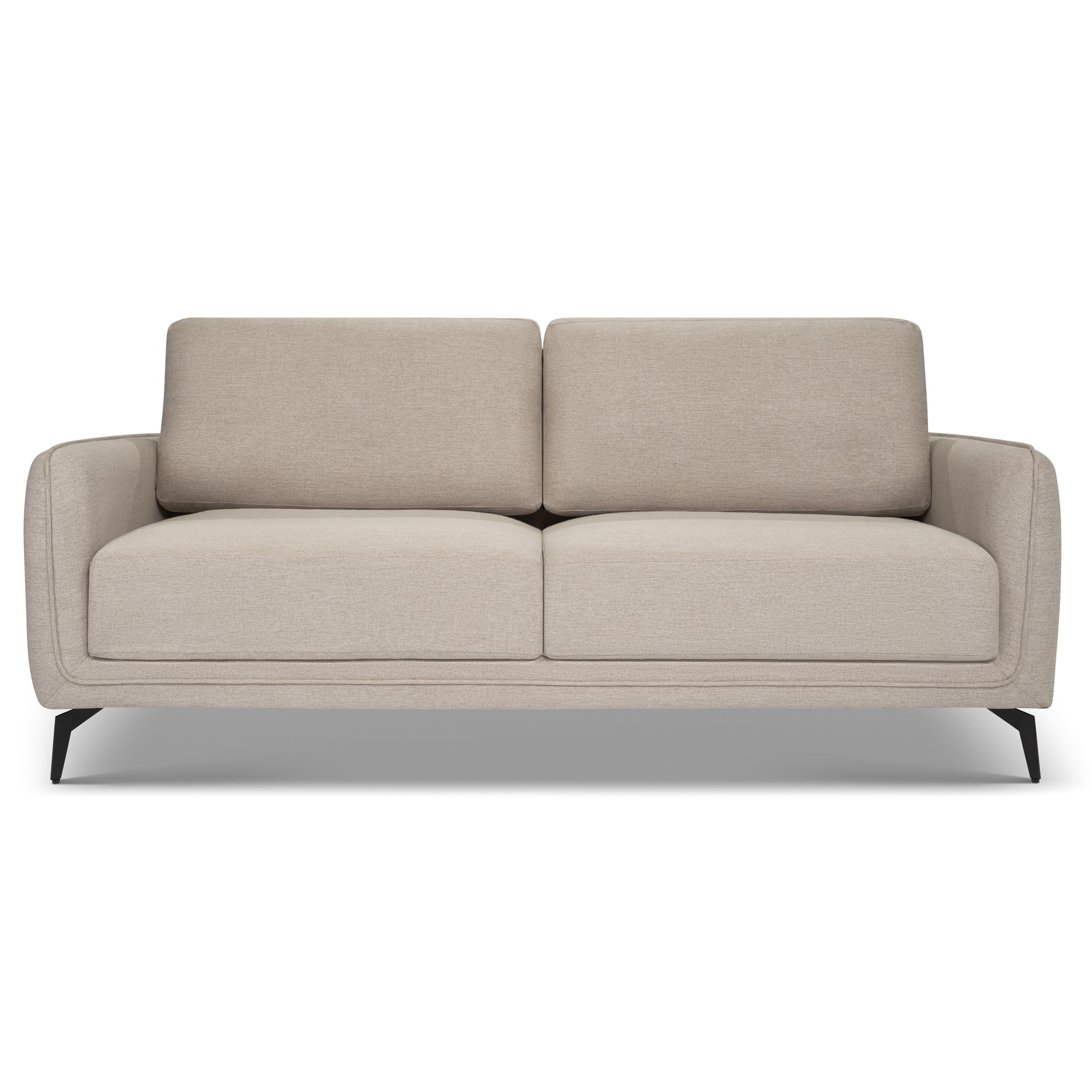 Brixton Cream 2 & 3 Seater Sofa Set - Modern Fabric Sofa Suite with Steel Legs