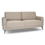 Brixton Cream 2 & 3 Seater Sofa Set - Modern Fabric Sofa Suite with Steel Legs
