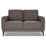 Brixton Dark Brown 2 & 3 Seater Sofa Set - Modern Fabric Sofa Suite with Steel Legs