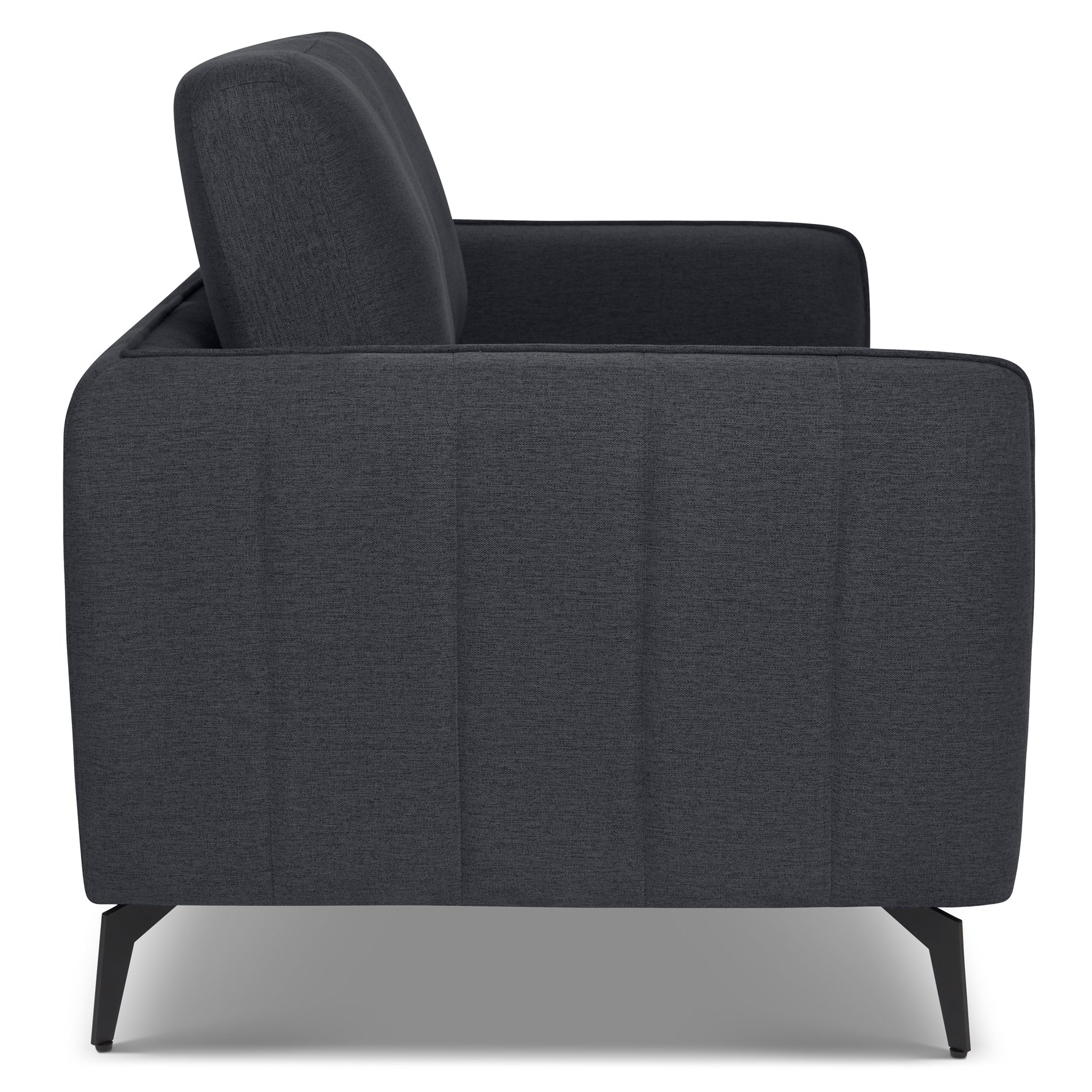 Brixton Dark Grey 2 & 3 Seater Sofa Set - Modern Fabric Sofa Suite with Steel Legs