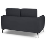 Brixton Dark Grey 2 & 3 Seater Sofa Set - Modern Fabric Sofa Suite with Steel Legs