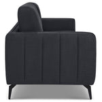 Brixton Dark Grey 3 Seater Sofa - Modern Fabric Sofa with Steel Legs