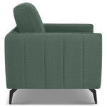 Brixton Green Armchair - Modern Fabric Accent Chair with Steel Legs
