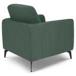 Brixton Green Armchair - Modern Fabric Accent Chair with Steel Legs