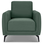 Brixton Green Armchair - Modern Fabric Accent Chair with Steel Legs