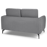 Brixton Grey 2 & 3 Seater Sofa Set - Modern Fabric Sofa Suite with Steel Legs