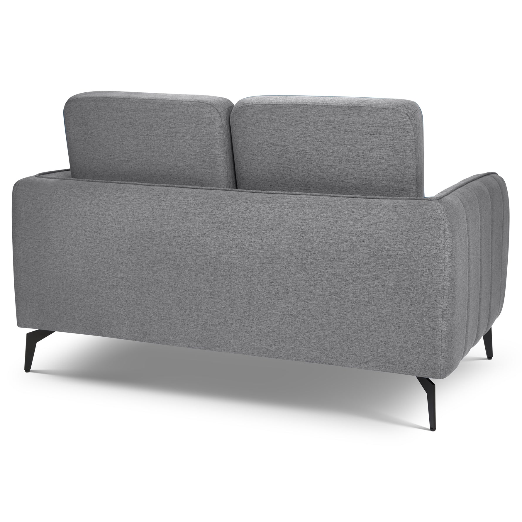 Brixton Grey 2 & 3 Seater Sofa Set - Modern Fabric Sofa Suite with Steel Legs