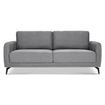 Brixton Grey 2 & 3 Seater Sofa Set - Modern Fabric Sofa Suite with Steel Legs