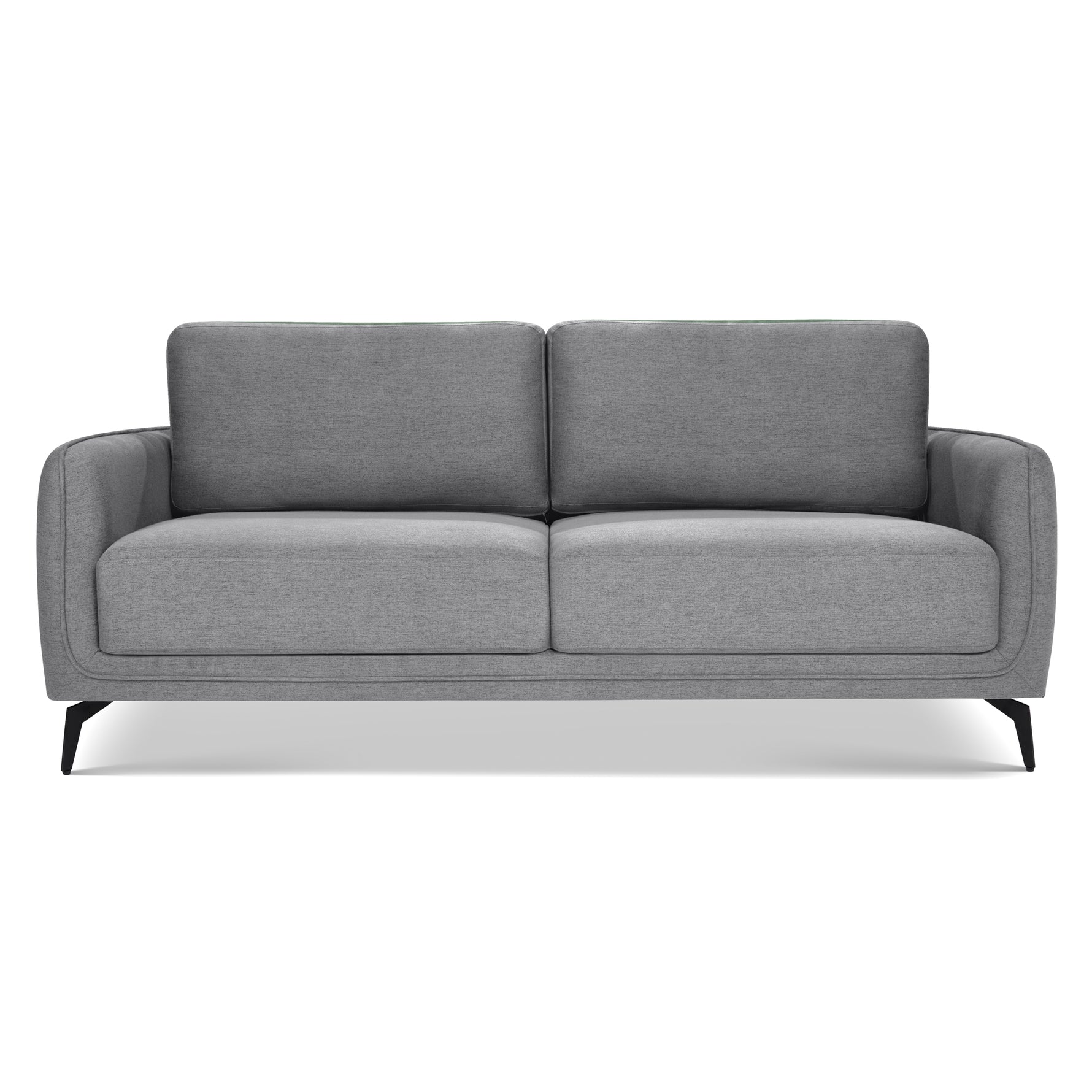 Brixton Grey 2 & 3 Seater Sofa Set - Modern Fabric Sofa Suite with Steel Legs