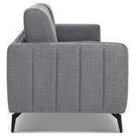 Brixton Grey 2 & 3 Seater Sofa Set - Modern Fabric Sofa Suite with Steel Legs