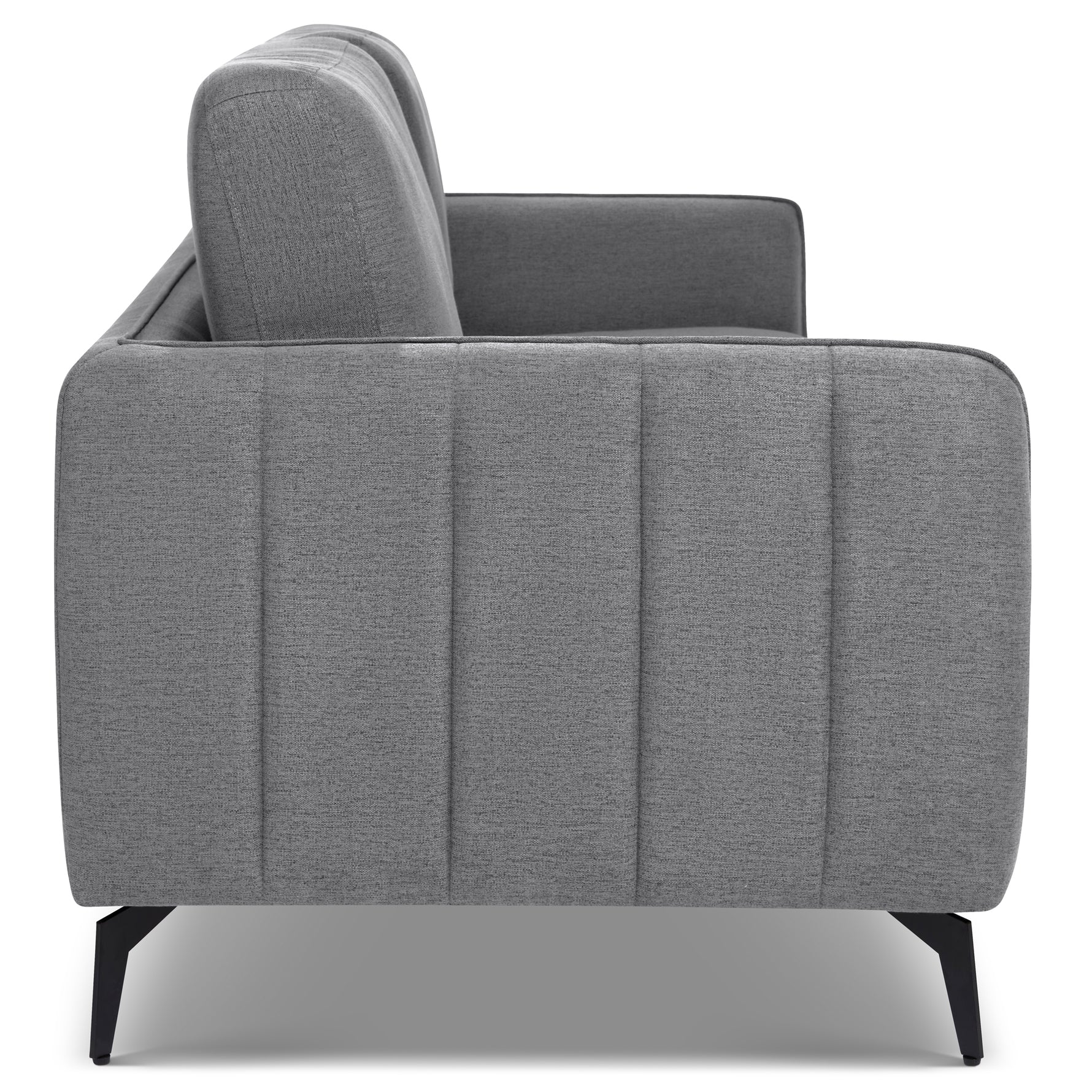 Brixton Grey 2 & 3 Seater Sofa Set - Modern Fabric Sofa Suite with Steel Legs