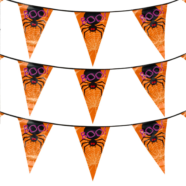 Orange Boo Spider Halloween Bunting - 6M