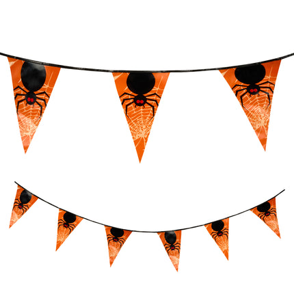 Orange Spider Halloween Bunting - 6M