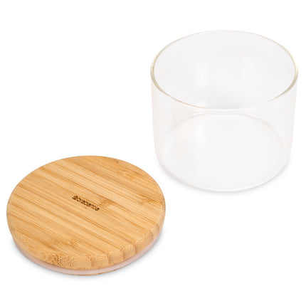 Brabantia Pure Food Glass Storage Jar With Bamboo Lid 350ML-5415252018805-Bargainia.com