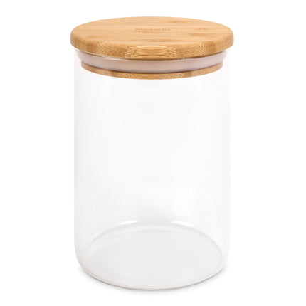 Brabantia Pure Food Glass Storage Jar With Bamboo Lid 700ML-5415252018812-Bargainia.com