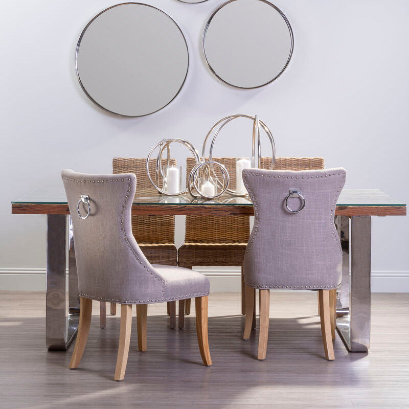 Kerala Natural U Shaped Base Dining Table