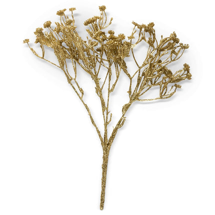 Christmas Floral Artificial Gypsophila Bush - Gold Glitter