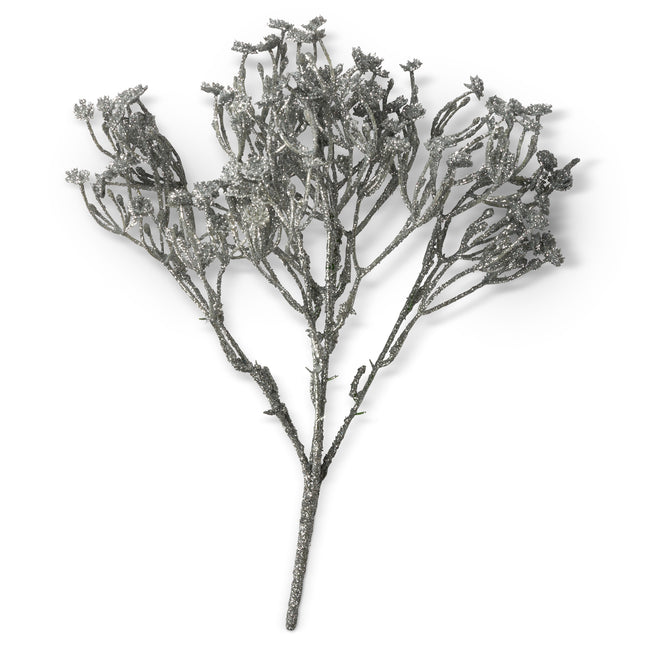 Artificial Gypsophila Bush - Silver Glitter