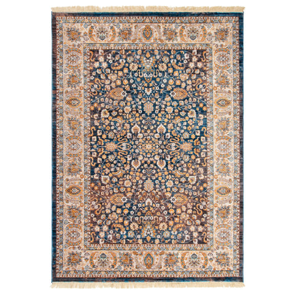 Blue Boho Floral Rug - Kansas