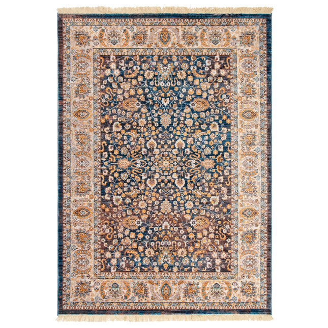 Blue Boho Floral Rug - Kansas