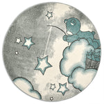 Tapis bleu bébé ourson étoiles - Enfants