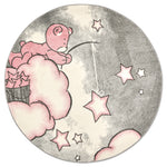 Tapis Bébé Ours Rose Étoiles - Enfants