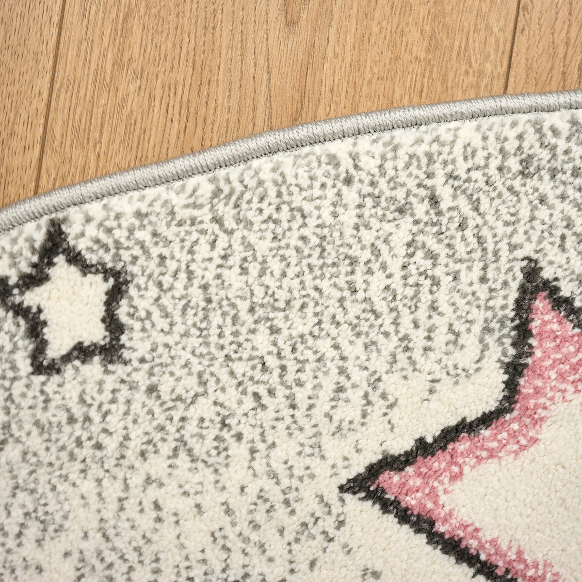 Tapis Bébé Ours Rose Étoiles - Enfants