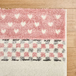 Tapis bébé éléphant rose à cœurs - Enfants