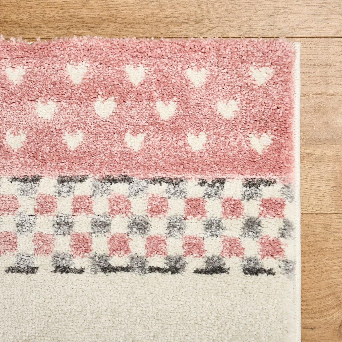 Tapis bébé éléphant rose à cœurs - Enfants