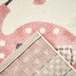 Tapis bébé éléphant rose à cœurs - Enfants