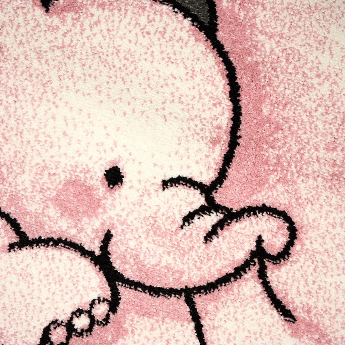 Tapis bébé éléphant rose et étoiles - Enfants