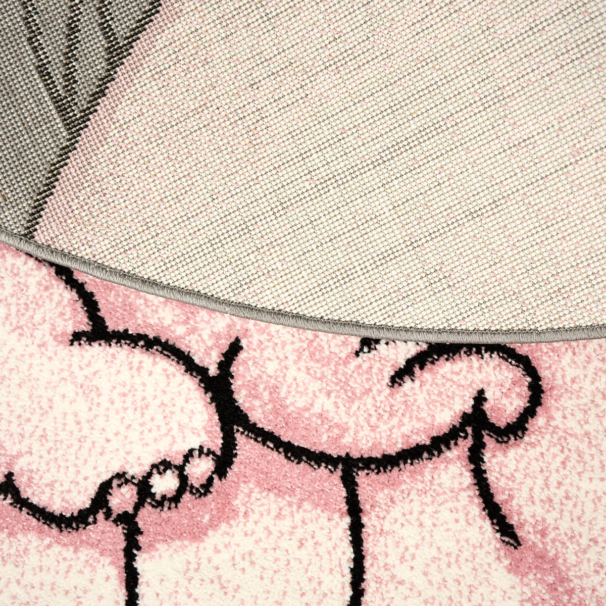 Tapis bébé éléphant rose et étoiles - Enfants