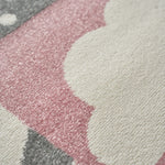 Tapis à carreaux rose et gris - Enfants