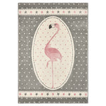 Tapis Flamant Gris à Pois - Enfant