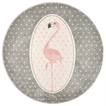 Tapis Flamant Gris à Pois - Enfant