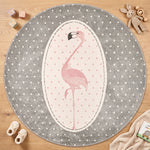 Tapis Flamant Gris à Pois - Enfant
