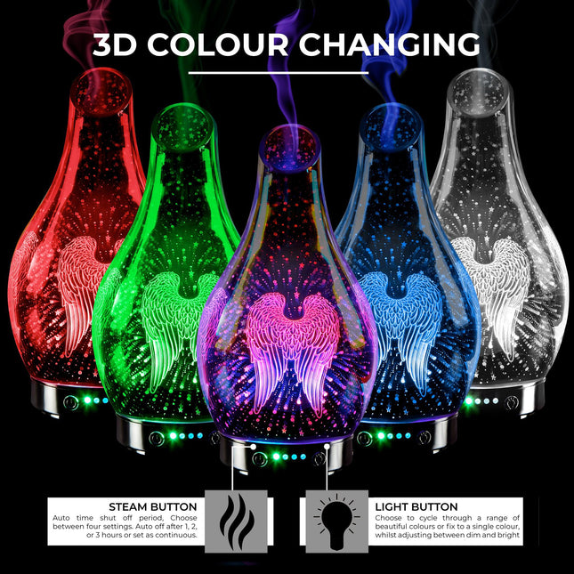 Desire Angel Wings Colour Changing Aroma Humidifier-5010792463827-Bargainia.com