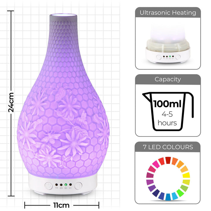 Desire White Honeycomb Colour Changing Aroma Humidifier-5010792475288-Bargainia.com