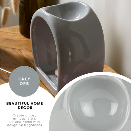 Orb Ceramic Wax & Oil Warmer - Assorted Colours-Bargainia.com
