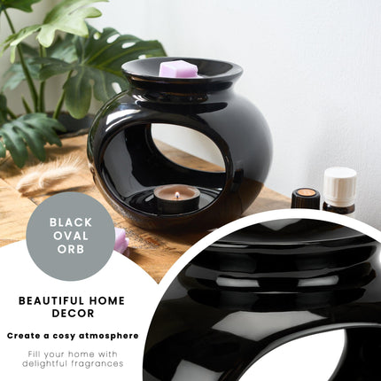 Oval Wax & Oil Warmer - Assorted Colours-Bargainia.com