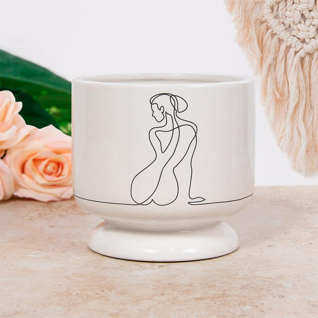 Line Women Silhouette Planter Pot - Assorted Sizes-Bargainia.com