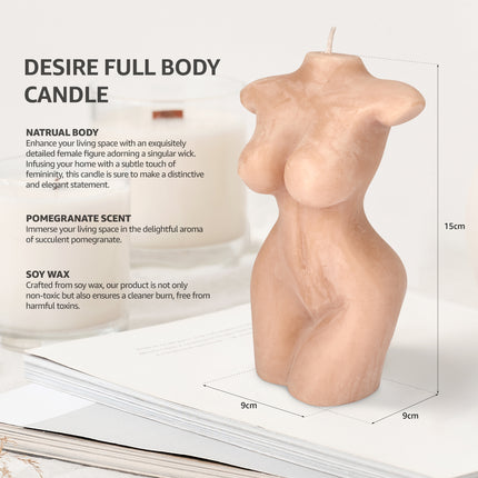 Pomegranate Desire Full Body Female Figure Candle-5010792486284-Bargainia.com