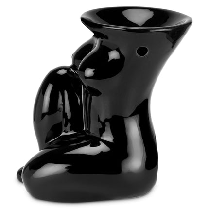 Kneeling Female Body Wax & Oil Warmer - Black-5010792486482-Bargainia.com
