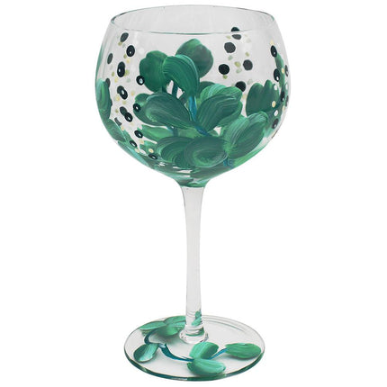 Eucalyptus Hand Painted Gin Cocktail Glass-5010792491578-Bargainia.com