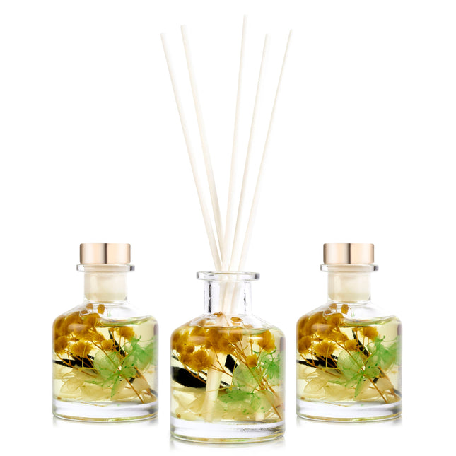 Boutique Honey Suckle & Davana Floral Reed Diffuser Set of 3 Gift Set