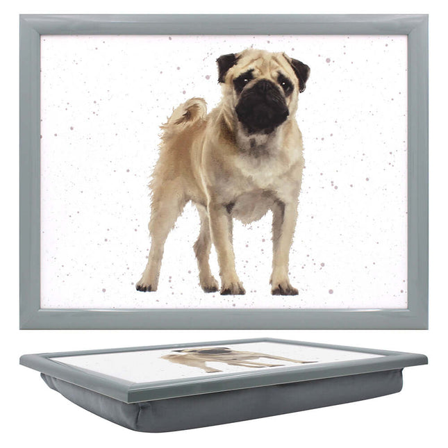 Pug Lap Tray Bean Bag Serving Tray