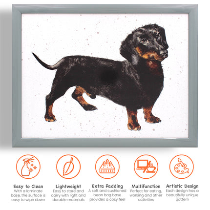 Dachshund Sausage Dog Lap Tray Bean Bag Serving Tray