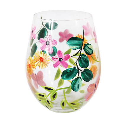Lynsey Johnstone Hand Painted Butterfly Garden Stemless Glass-5010792729145-Bargainia.com