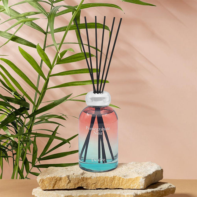 Ombre Pomegranate Noir Luxury Ombre Glass Candle Or Reed Diffuser-5010792730387-Bargainia.com