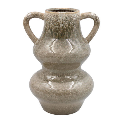 Pompeii Grey Reactive Glass Ceramic Flower Double Curved Vase Small, Medium, Large-5010792730837-Bargainia.com